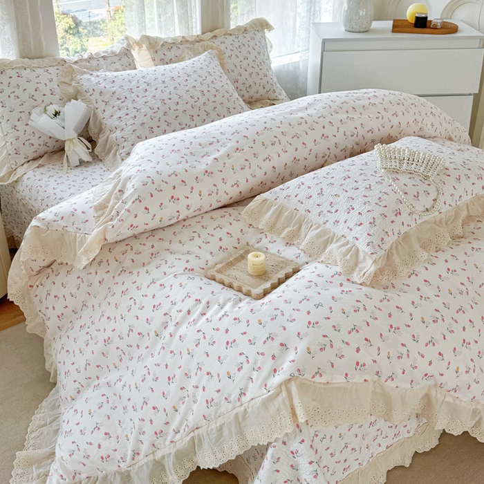 91家纺网 家纺一手货源 找家纺 添越家纺2025新款纯棉砂洗床盖三件套四件套系列遇见