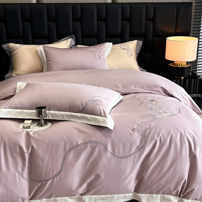 91家纺网 家纺一手货源 找家纺 （总）瑞雪家居 2025新款50双股长绒棉纯棉绣花四件套