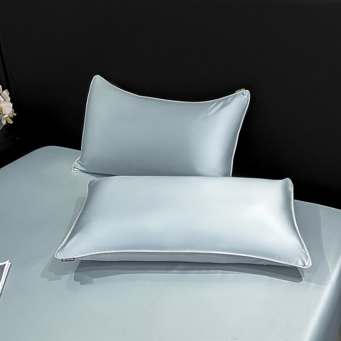 91家纺网 家纺一手货源 找家纺 ab家纺 2025新款莱赛尔单床笠 冰川蓝