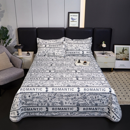 梦卓家纺 2025新款冰丝凉席床单款凉席三件套 赫莲娜