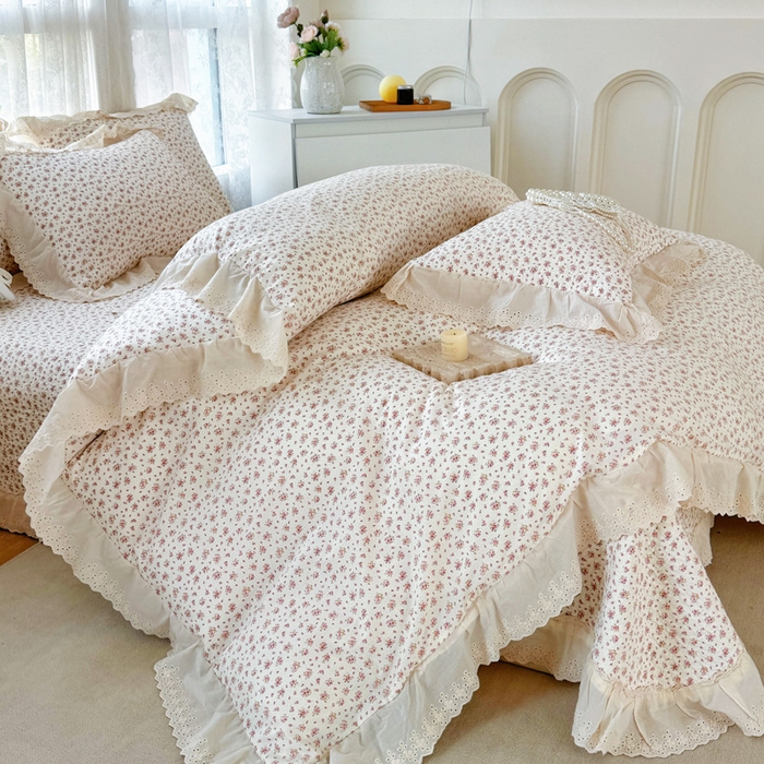 91家纺网 家纺一手货源 找家纺 添越家纺2025新款纯棉砂洗床盖三件套四件套系列时光恋人