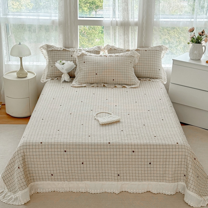 91家纺网 家纺一手货源 找家纺 添越家纺2025新款纯棉砂洗床盖三件套四件套系列简尚