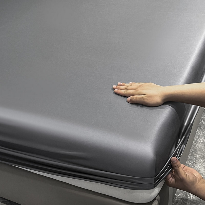 91家纺网 家纺一手货源 找家纺 ab家纺 2025新款莱赛尔单床笠 摩登灰