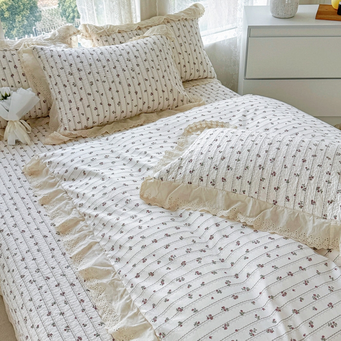 91家纺网 家纺一手货源 找家纺 添越家纺2025新款纯棉砂洗床盖三件套四件套系列梦的旋律