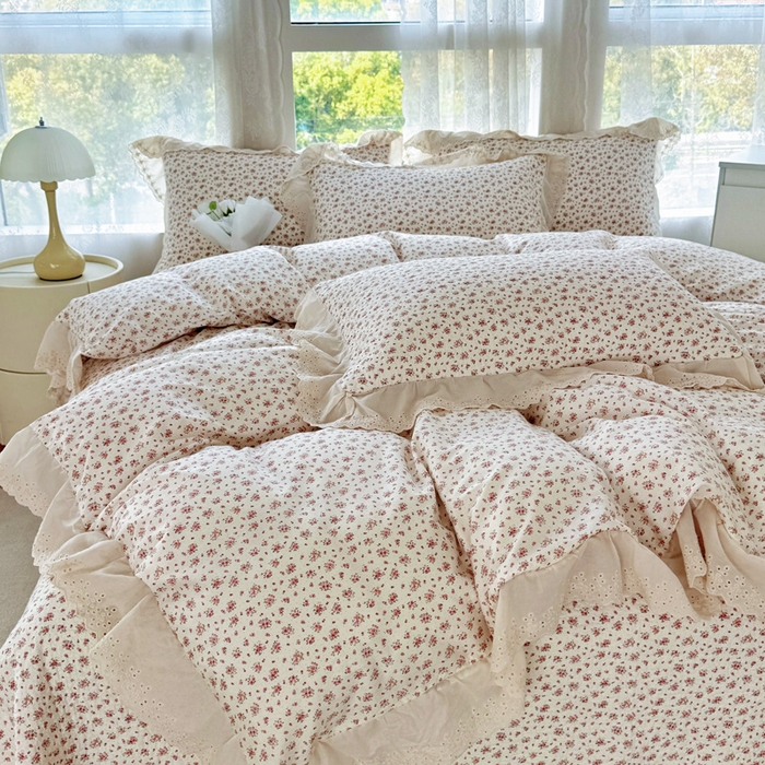 91家纺网 家纺一手货源 找家纺 添越家纺2025新款纯棉砂洗床盖三件套四件套系列时光恋人