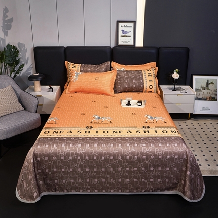 91家纺网 家纺一手货源 找家纺 （总）梦卓家纺 2025新款冰丝凉席床单款凉席三件套