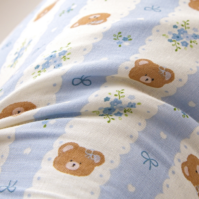 91家纺网 家纺一手货源 找家纺 织布人 2025新款荞麦枕直播爆款全棉双层纱兔子枕全荞麦壳枕头夏季透气枕 全棉兔子枕-小熊蓝