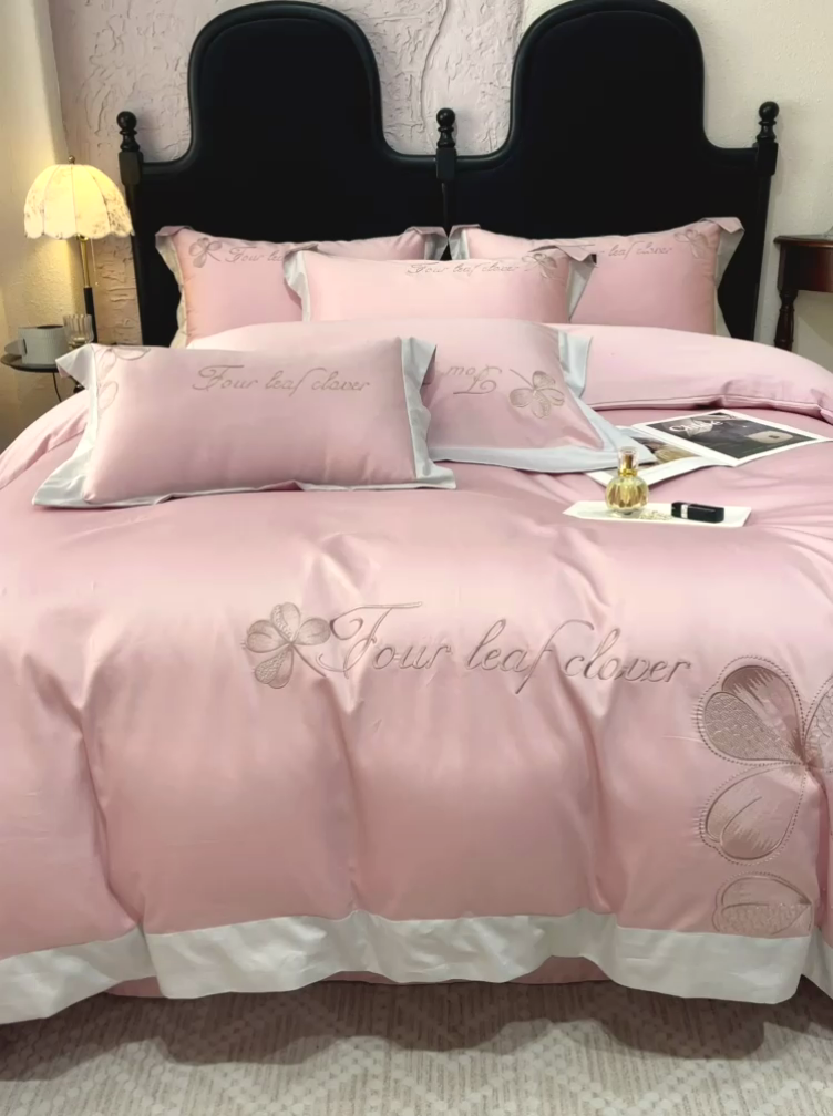 91家纺网 家纺一手货源 找家纺 （总）【直播爆款】A类全棉四件套纯棉轻奢重工刺绣床单床笠夏季床单床笠床上用品