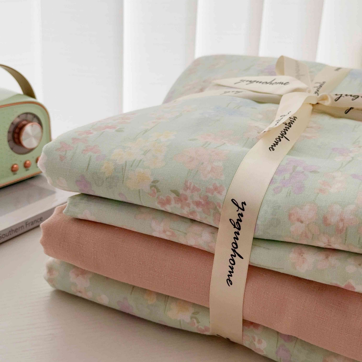 91家纺网 家纺一手货源 找家纺 于果 2025新款双层纱四件套第五批 艺朵