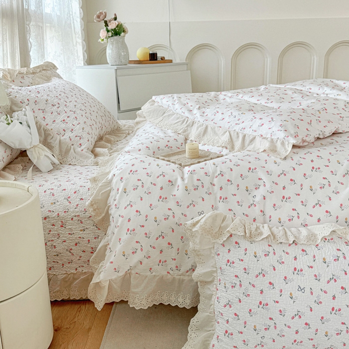 91家纺网 家纺一手货源 找家纺 添越家纺2025新款纯棉砂洗床盖三件套四件套系列遇见