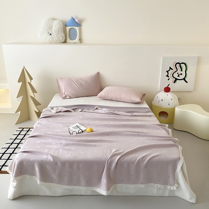 （总）麻依 2025新款花边天丝棉冷感毯