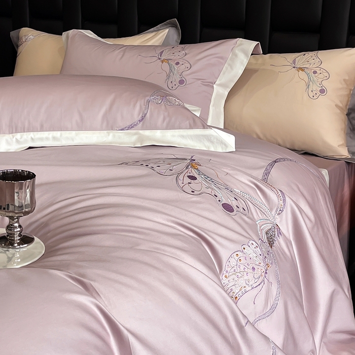 91家纺网 家纺一手货源 找家纺 （总）瑞雪家居 2025新款50双股长绒棉纯棉绣花四件套