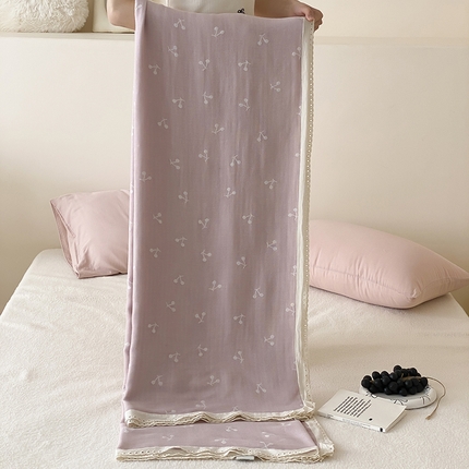 91家纺网 家纺一手货源 找家纺 （总）麻依 2025新款花边天丝棉冷感毯