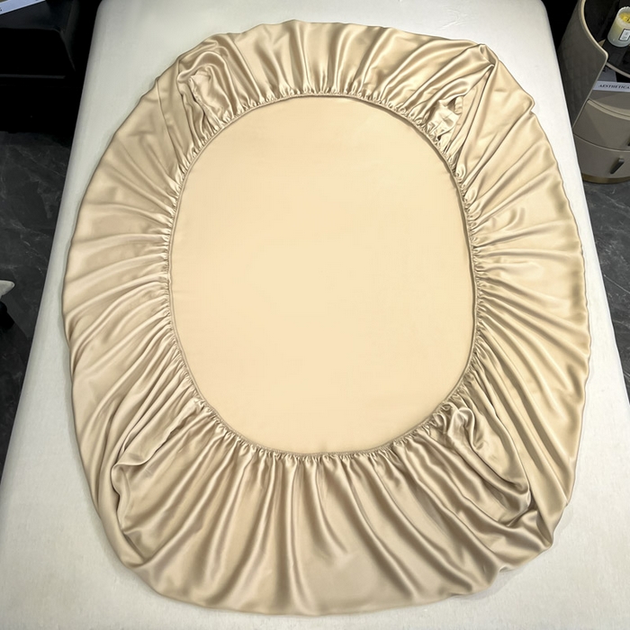 91家纺网 家纺一手货源 找家纺 ab家纺 2025新款莱赛尔单床笠 卡其