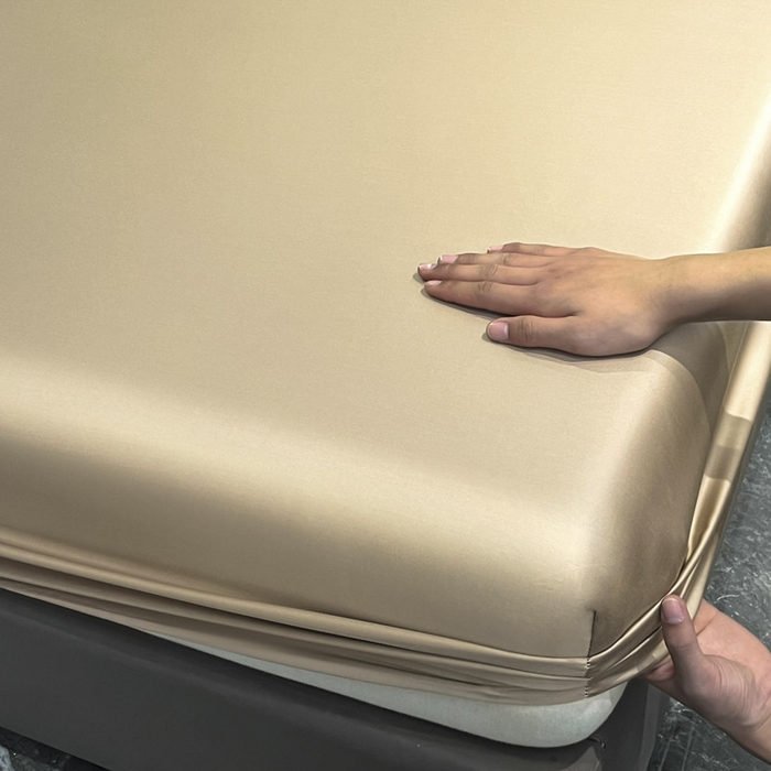 91家纺网 家纺一手货源 找家纺 ab家纺 2025新款莱赛尔单床笠 卡其