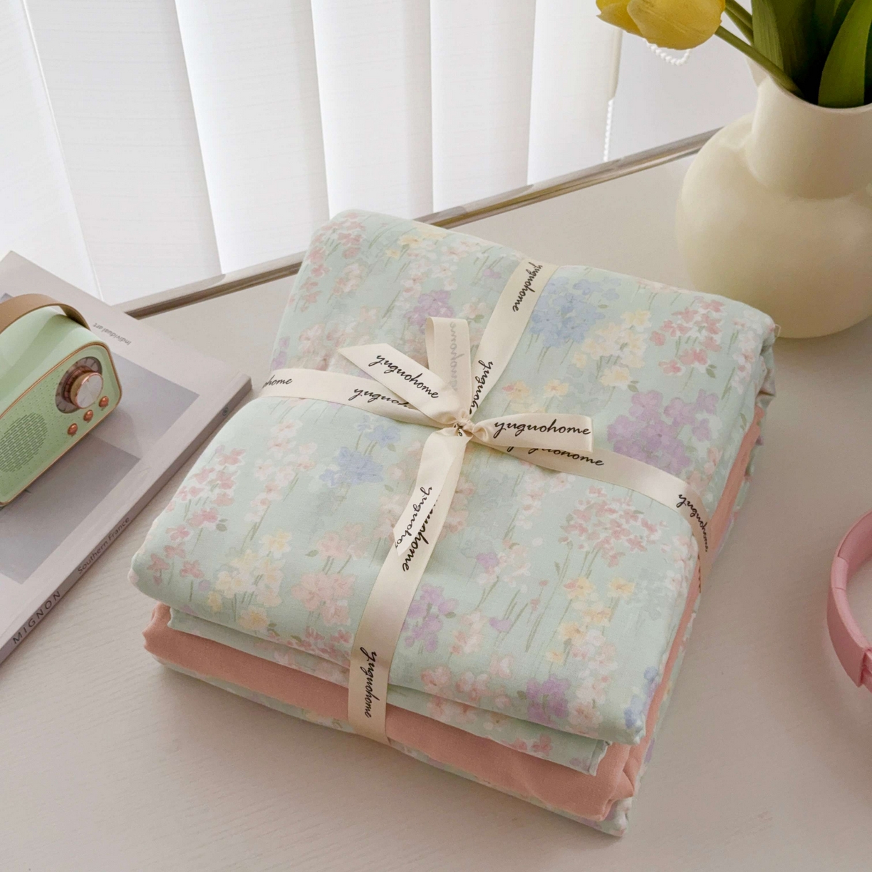 91家纺网 家纺一手货源 找家纺 于果 2025新款双层纱四件套第五批 艺朵