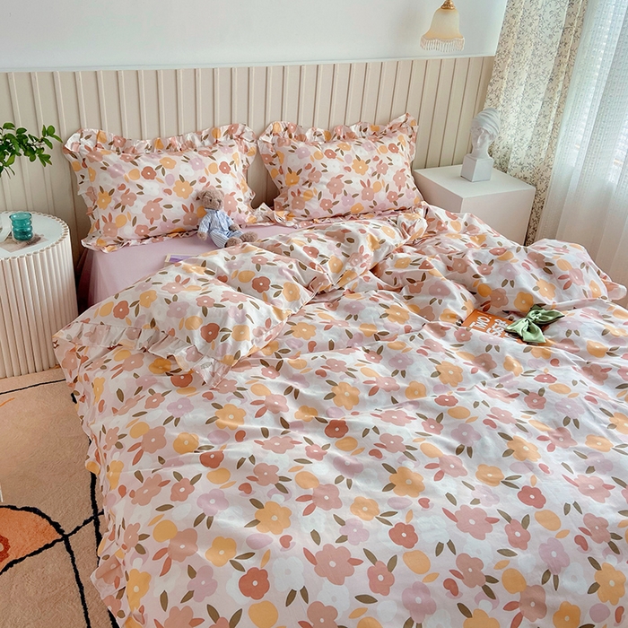 91家纺网 家纺一手货源 找家纺 （总）绫韵家纺 2025夏季全棉花边款小意境荷叶边特价系列