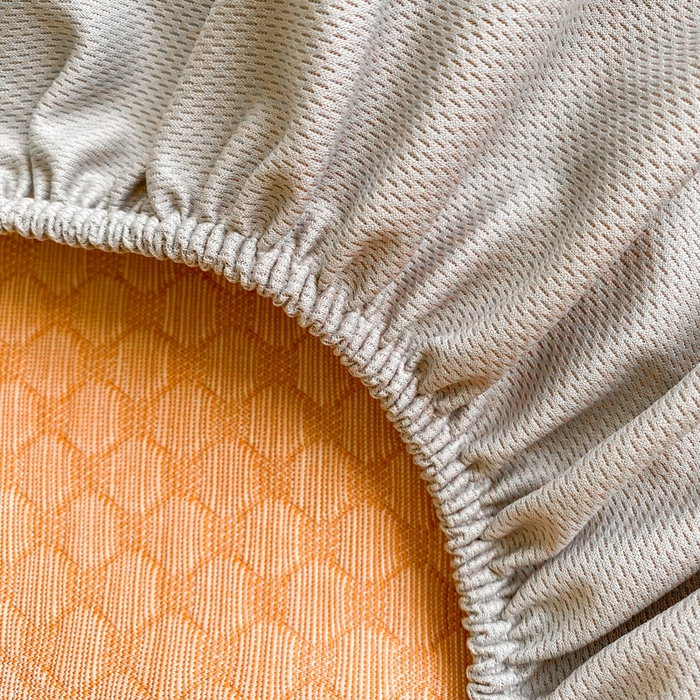 91家纺网 家纺一手货源 找家纺 千朵 2025新款凉感PE冰豆豆提花床笠款凉席 雪花熊咖