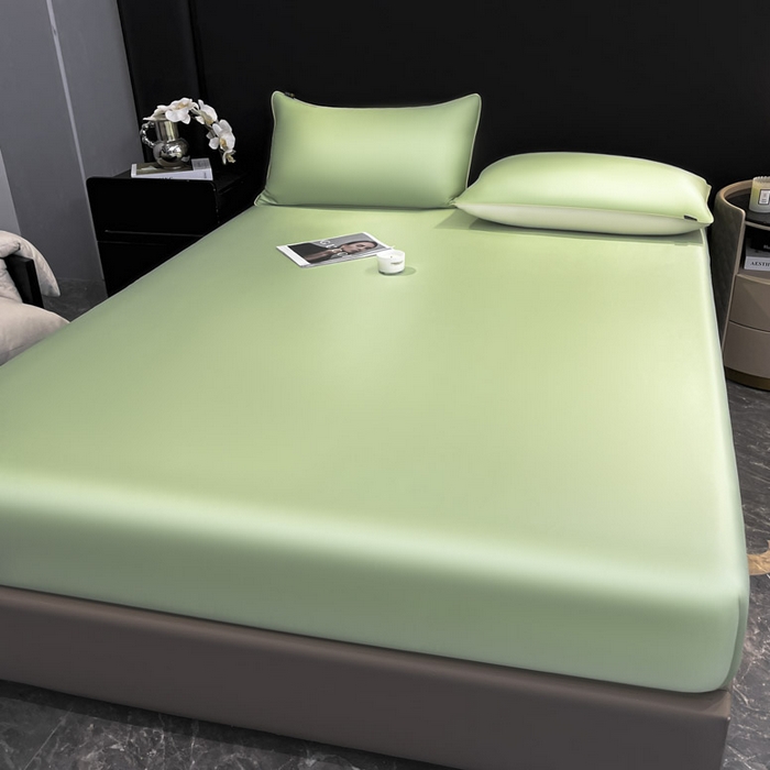 91家纺网 家纺一手货源 找家纺 ab家纺 2025新款莱赛尔单床笠 梨花黄