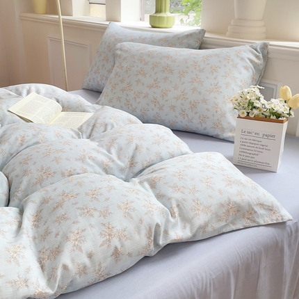 91家纺网 家纺一手货源 找家纺 （总）集布 2025新款活性印染全棉双层纱四件套