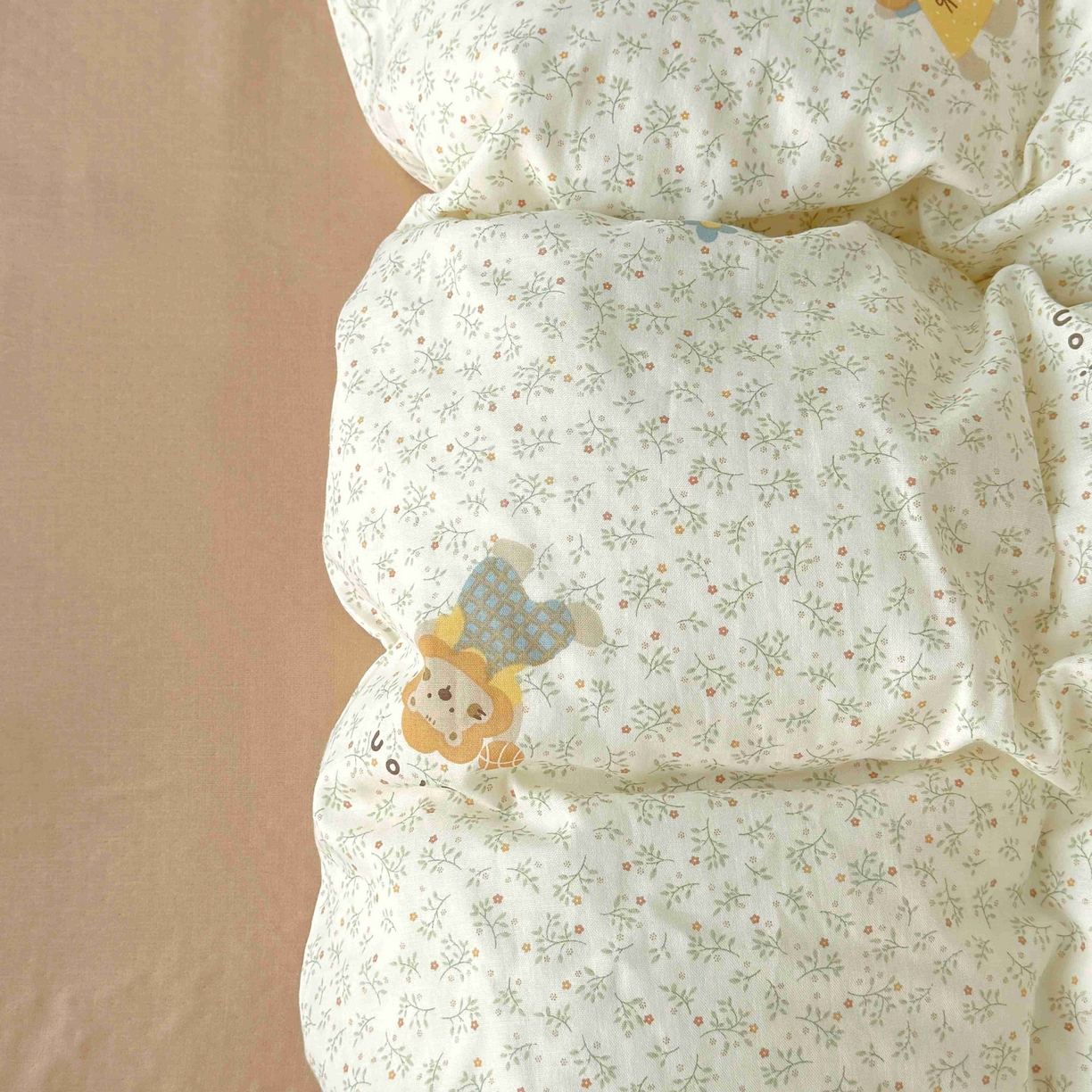 91家纺网 家纺一手货源 找家纺 于果 2025新款双层纱四件套第五批 萌萌狮