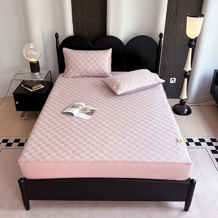 网客家纺 2025新款凉豆豆凉感麻绳床笠款凉席 H款-贝壳粉