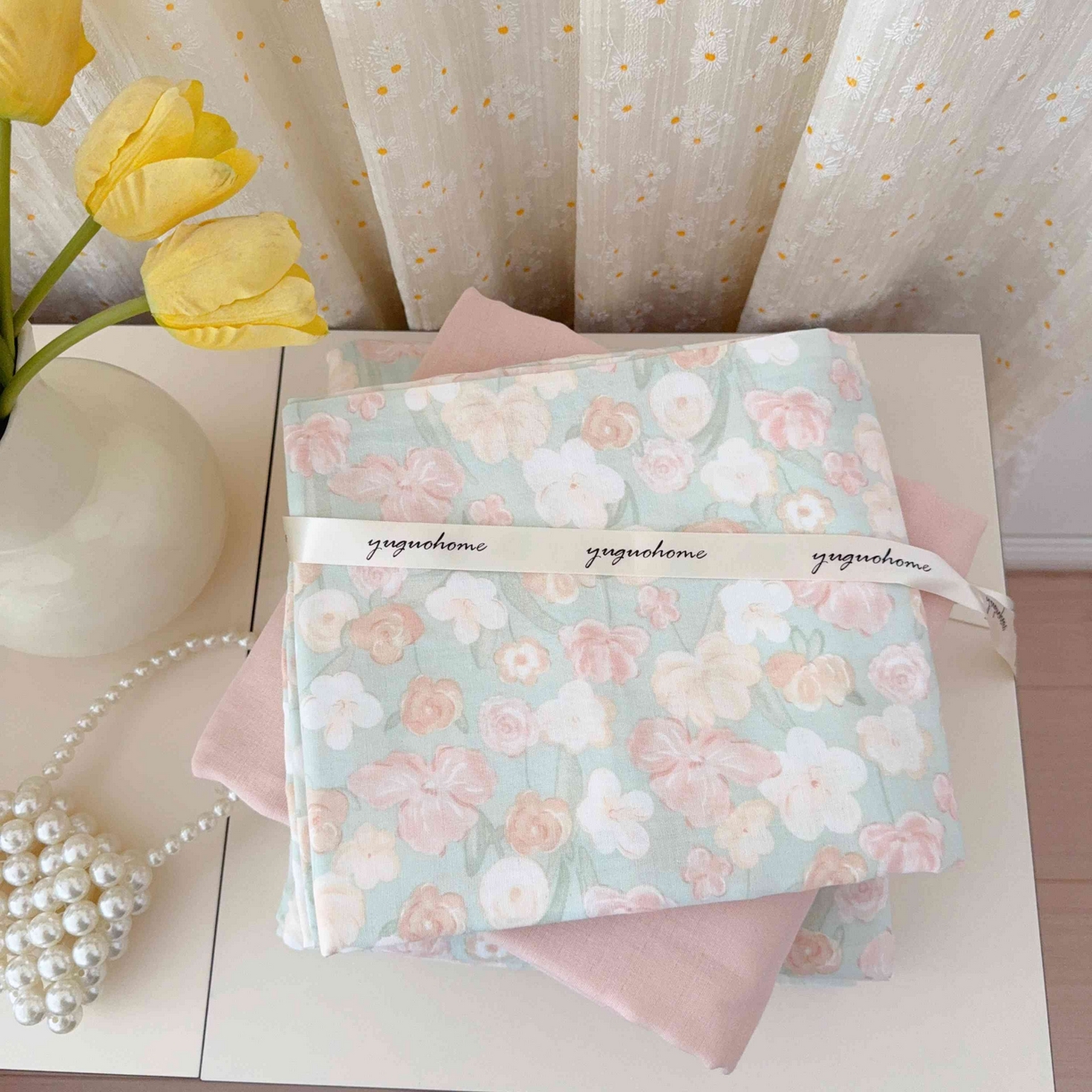 91家纺网 家纺一手货源 找家纺 于果 2025新款双层纱四件套第五批 乔德花园