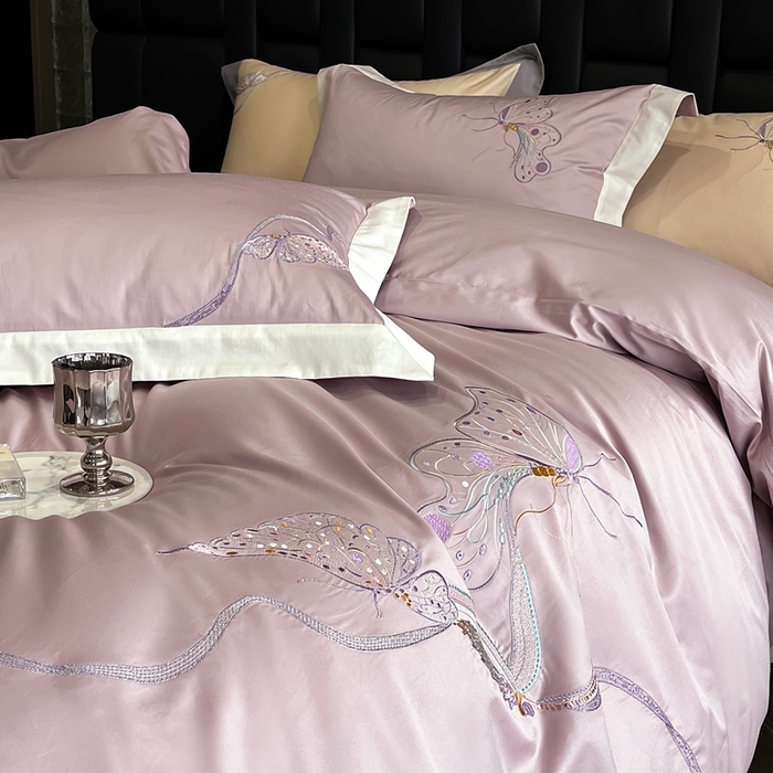 91家纺网 家纺一手货源 找家纺 （总）瑞雪家居 2025新款50双股长绒棉纯棉绣花四件套