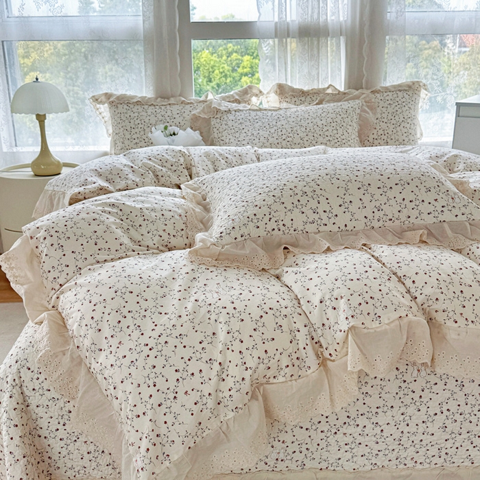 91家纺网 家纺一手货源 找家纺 添越家纺2025新款纯棉砂洗床盖三件套四件套系列伊澜