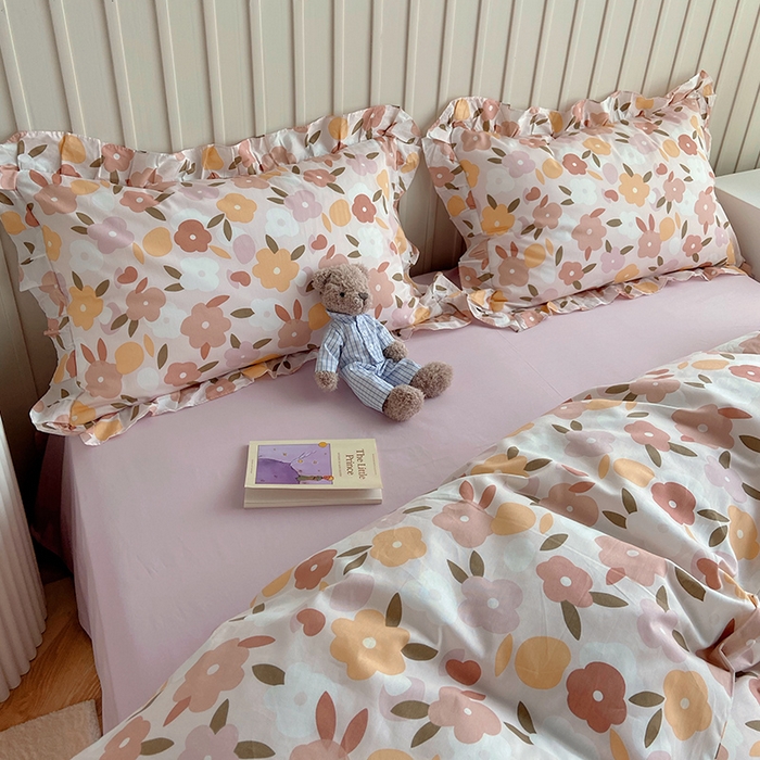 91家纺网 家纺一手货源 找家纺 （总）绫韵家纺 2025夏季全棉花边款小意境荷叶边特价系列