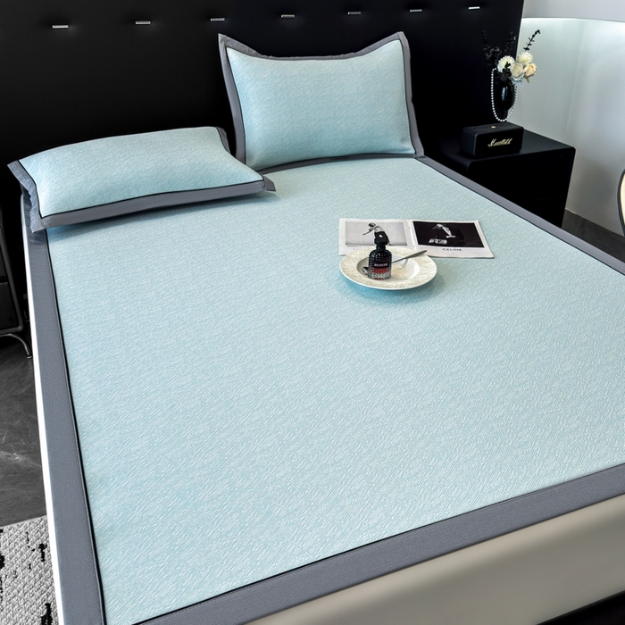 91家纺网 家纺一手货源 找家纺 （总）九花鹿 2025新款凉感肌理纹冰丝席-床席款