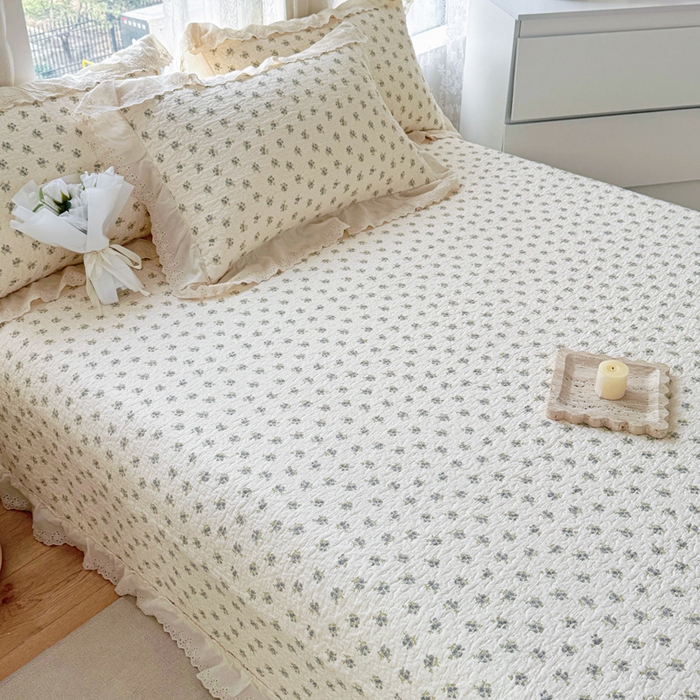 91家纺网 家纺一手货源 找家纺 添越家纺2025新款纯棉砂洗床盖三件套四件套系列春汐