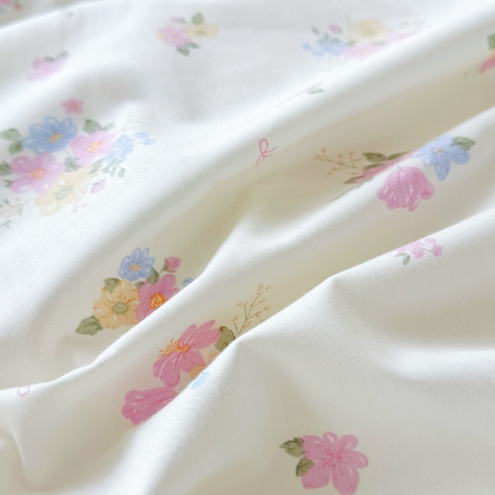 91家纺网 家纺一手货源 找家纺 添越家纺2025新款纯棉砂洗床盖三件套四件套系列花语