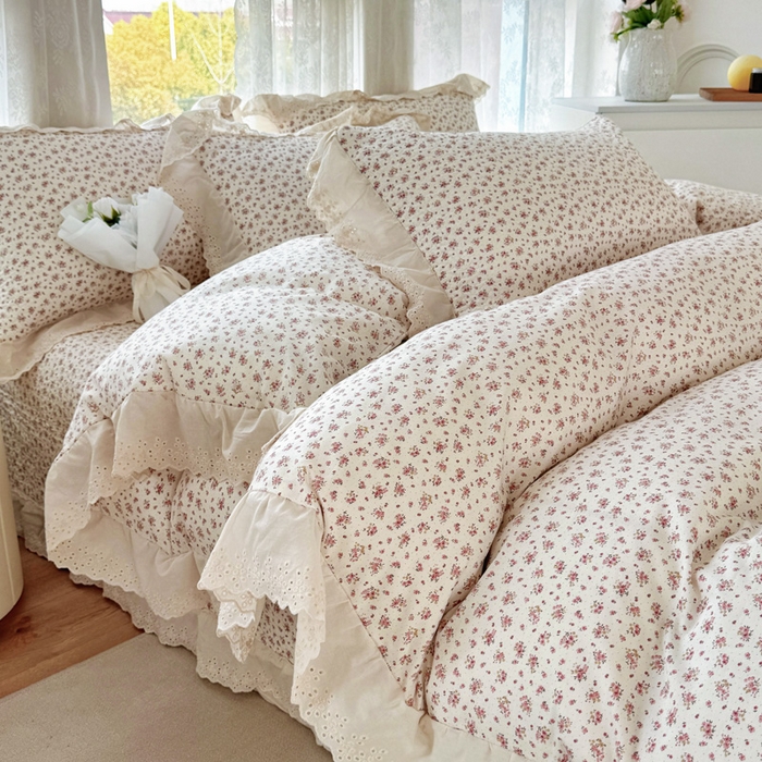 91家纺网 家纺一手货源 找家纺 添越家纺2025新款纯棉砂洗床盖三件套四件套系列时光恋人