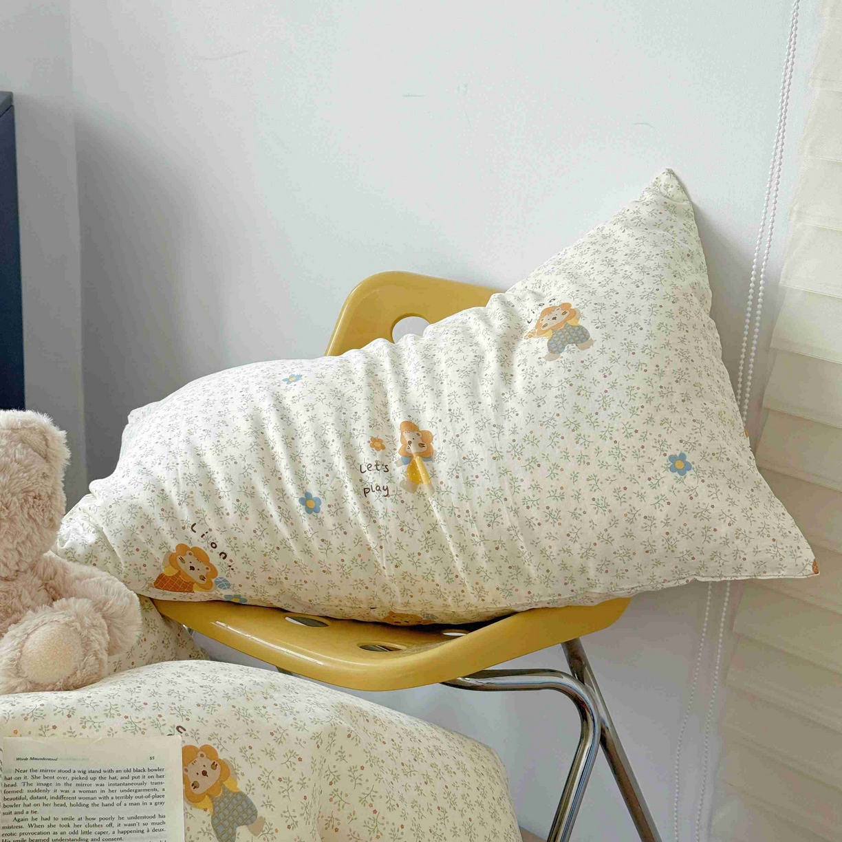 91家纺网 家纺一手货源 找家纺 于果 2025新款双层纱四件套第五批 萌萌狮