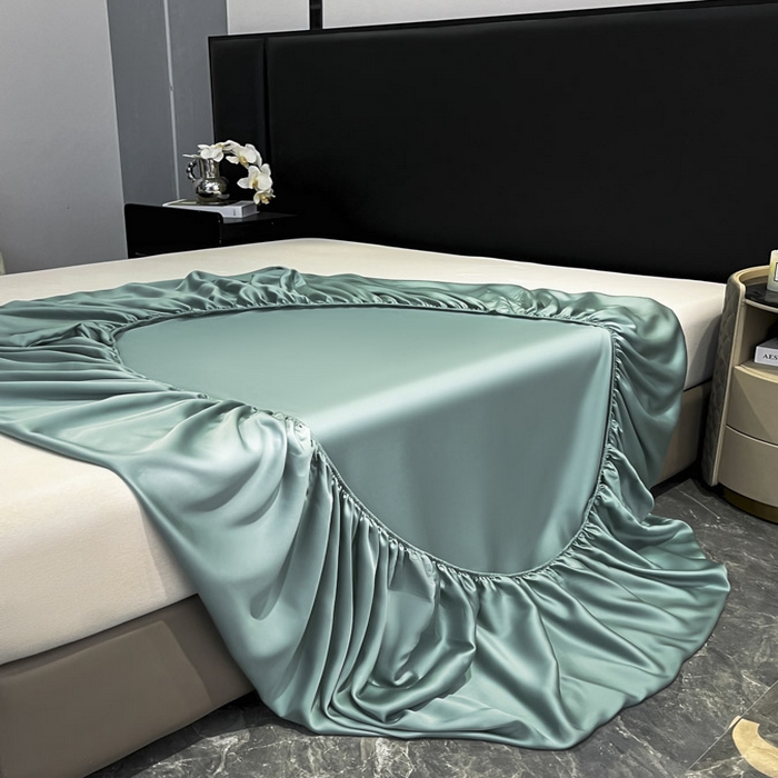 91家纺网 家纺一手货源 找家纺 ab家纺 2025新款莱赛尔单床笠 海苔绿