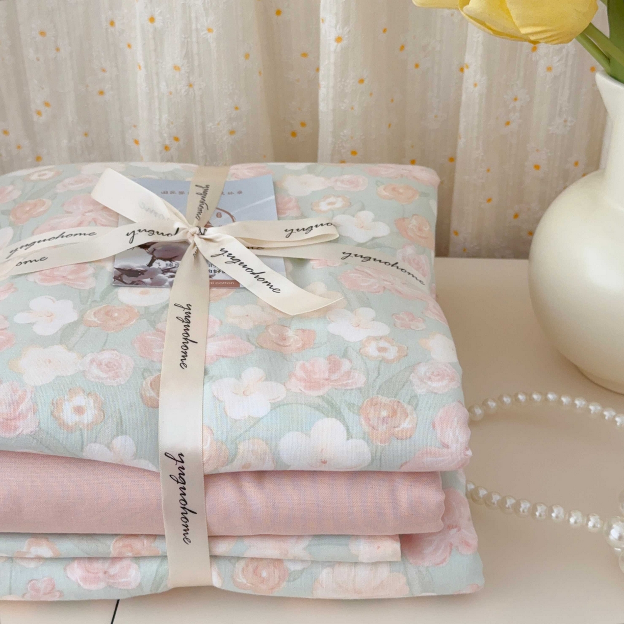 91家纺网 家纺一手货源 找家纺 于果 2025新款双层纱四件套第五批 乔德花园