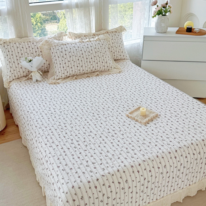 91家纺网 家纺一手货源 找家纺 添越家纺2025新款纯棉砂洗床盖三件套四件套系列梦的旋律