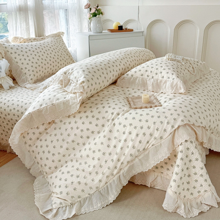 91家纺网 家纺一手货源 找家纺 添越家纺2025新款纯棉砂洗床盖三件套四件套系列春汐