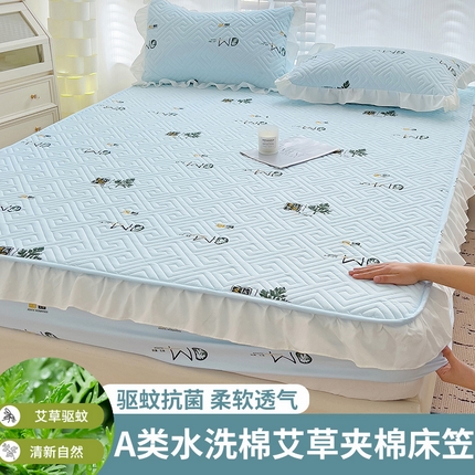 91家纺网 家纺一手货源 找家纺 （总）恒尚居 2025新款汇总床垫印花艾草抗菌软垫床褥子防滑床垫-四季款【支持定做】