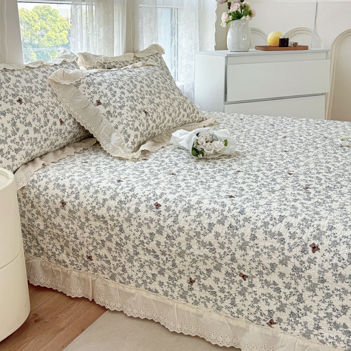 91家纺网 家纺一手货源 找家纺 添越家纺2025新款纯棉砂洗床盖三件套四件套系列奥罗拉