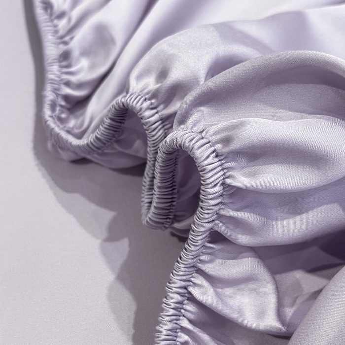 91家纺网 家纺一手货源 找家纺 ab家纺 2025新款莱赛尔单床笠 云霞紫