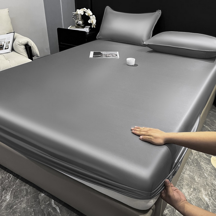 91家纺网 家纺一手货源 找家纺 ab家纺 2025新款莱赛尔单床笠 摩登灰