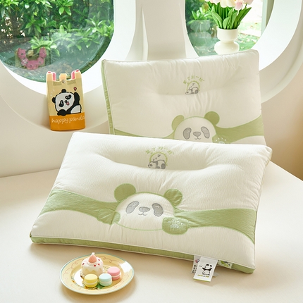 91家纺网 家纺一手货源 找家纺 （总）幸运草 2025新款熊猫趴趴可爱情侣枕头泡泡棉柔软亲肤护颈枕芯