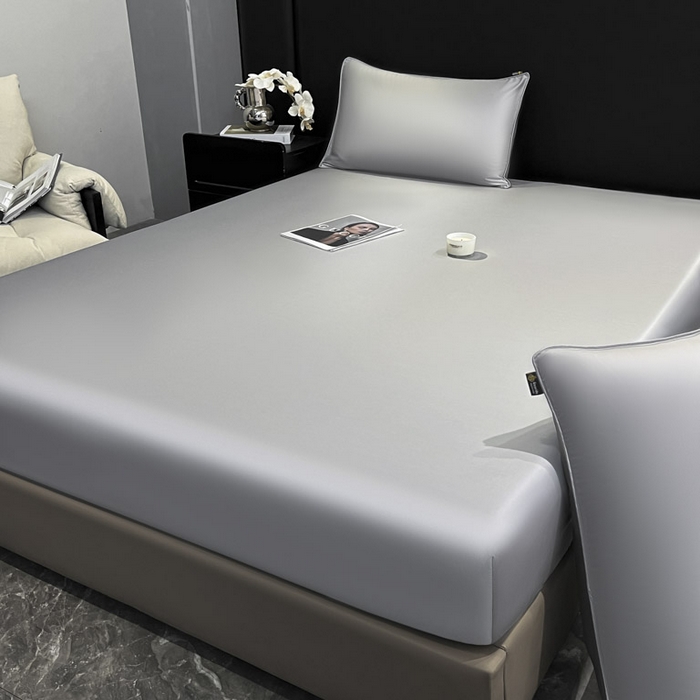 91家纺网 家纺一手货源 找家纺 ab家纺 2025新款莱赛尔单床笠 巴黎灰