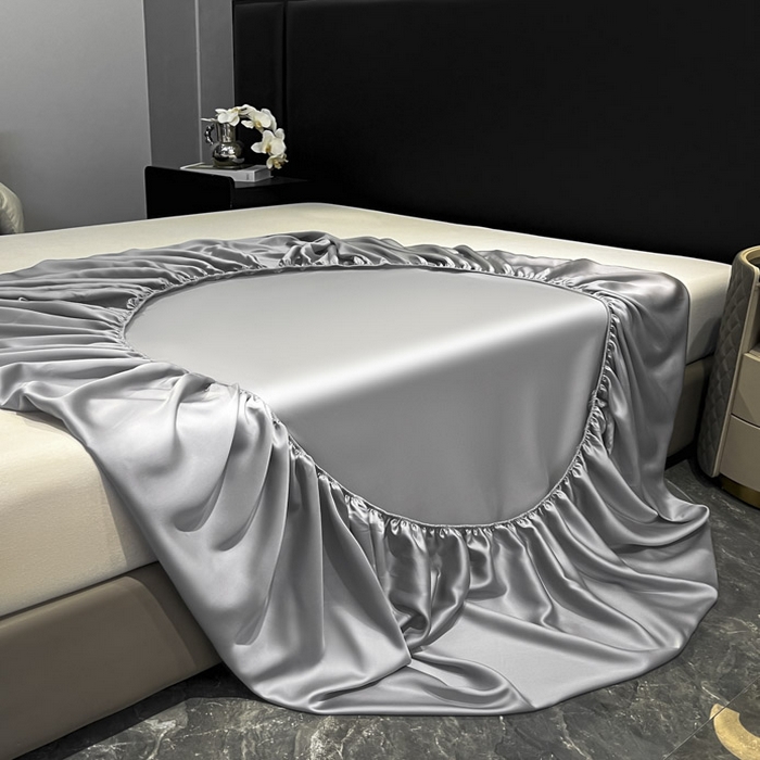 91家纺网 家纺一手货源 找家纺 ab家纺 2025新款莱赛尔单床笠 巴黎灰