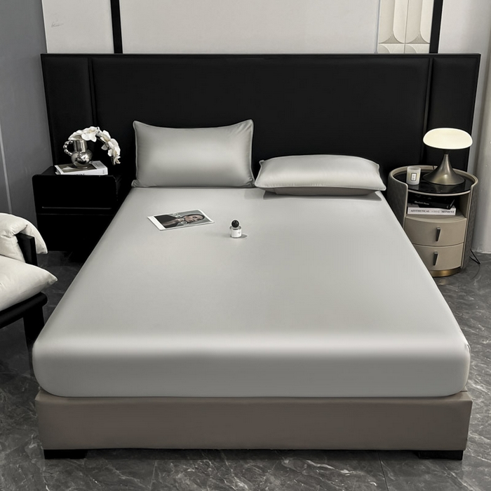 91家纺网 家纺一手货源 找家纺 ab家纺 2025新款莱赛尔单床笠 烟灰