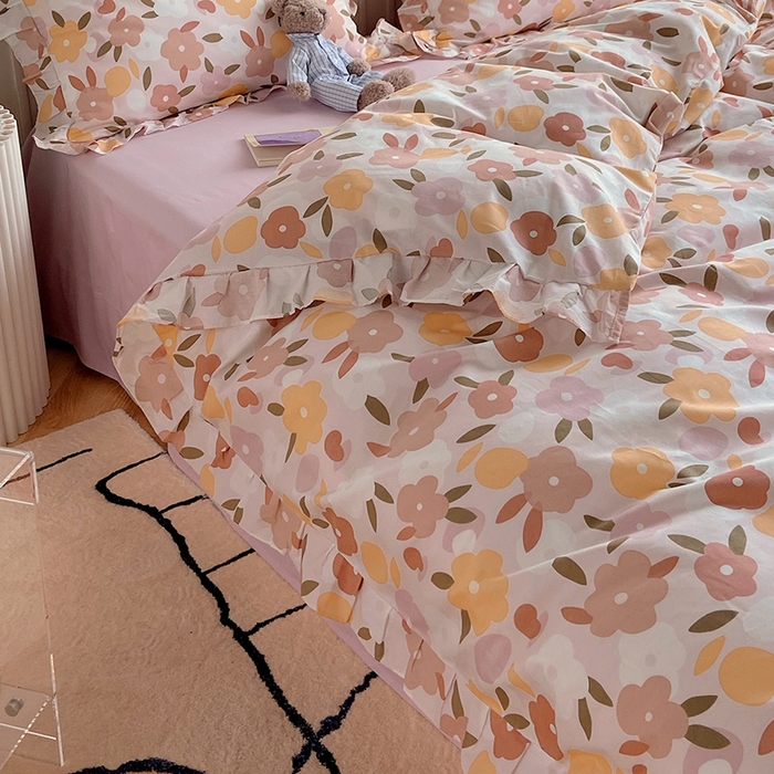 91家纺网 家纺一手货源 找家纺 （总）绫韵家纺 2025夏季全棉花边款小意境荷叶边特价系列