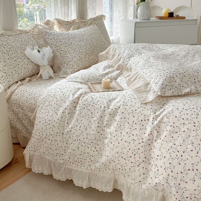 91家纺网 家纺一手货源 找家纺 添越家纺2025新款纯棉砂洗床盖三件套四件套系列伊澜