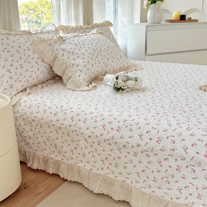 91家纺网 家纺一手货源 找家纺 添越家纺2025新款纯棉砂洗床盖三件套四件套系列遇见